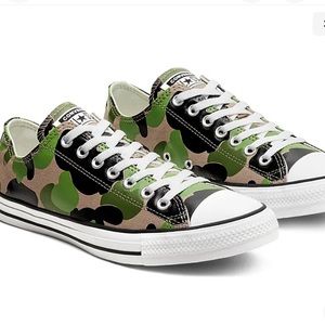 New Converse Archival Camo Chuck Taylor All Star Low Youth 6.5 Women’s 8.5